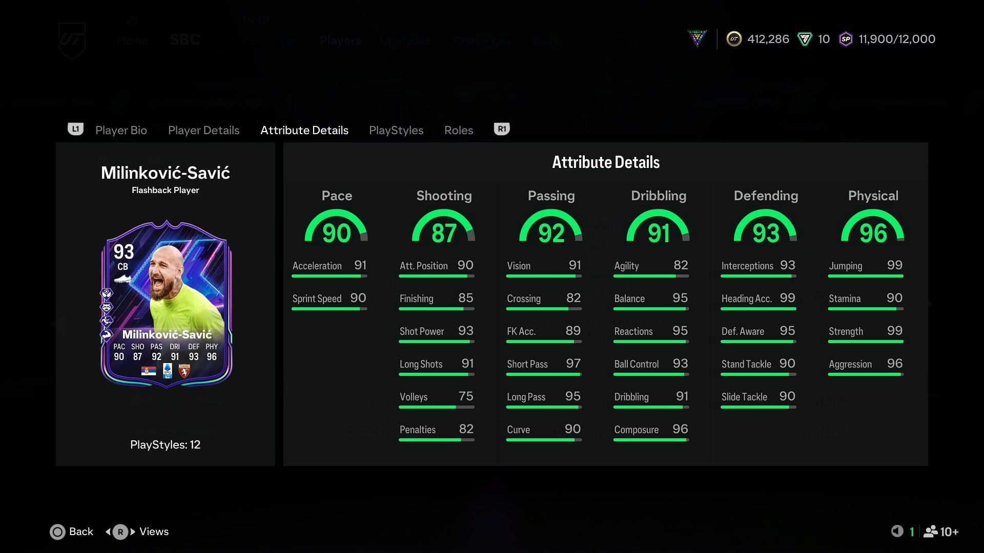 The stats (Image via EA Sports)